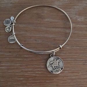 Alex and Ani Boston charm in silver finish